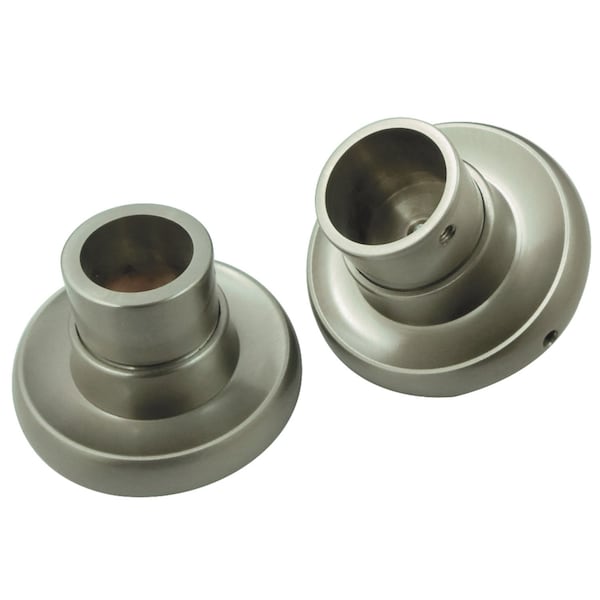 SRP318 Edenscape Brass Shower Rod Base, Brushed Nickel